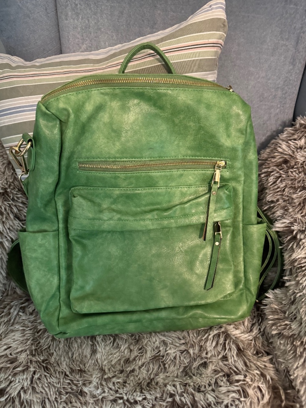Retro Green Convertible Carry-All Backpack